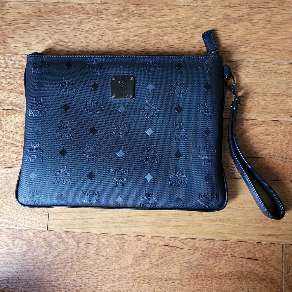Authentic MCM Black Clutch